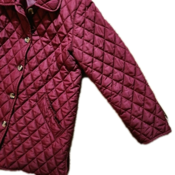 VTG Y2K The TOG Shop quilted jacket Size M Petite Color burgandy - Picture 6 of 13